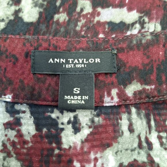 Ann Taylor 100% Silk Floral Cap Sleeve Tank Top Sleeveless Blouse Sz S - Picture 5 of 11